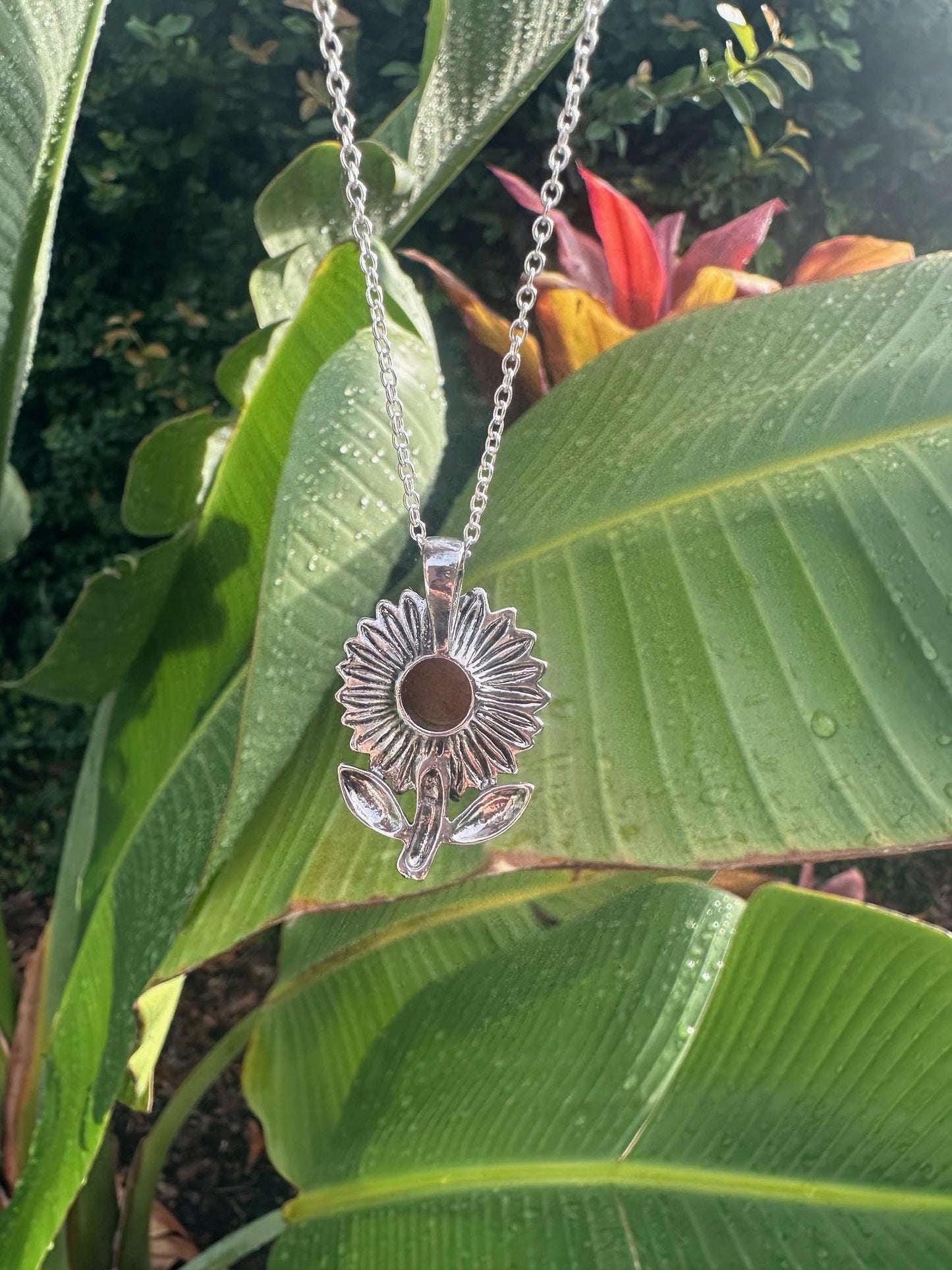 Tiger Eye Sunflower Necklace