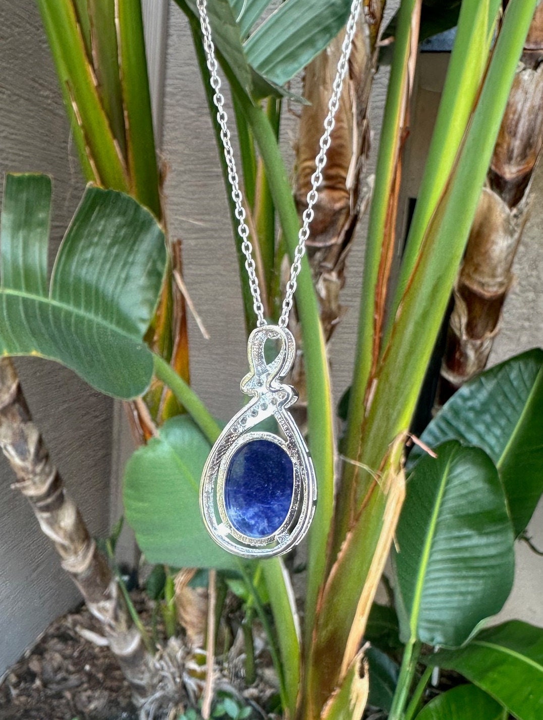 Sodalite Swirl Pendant Necklace