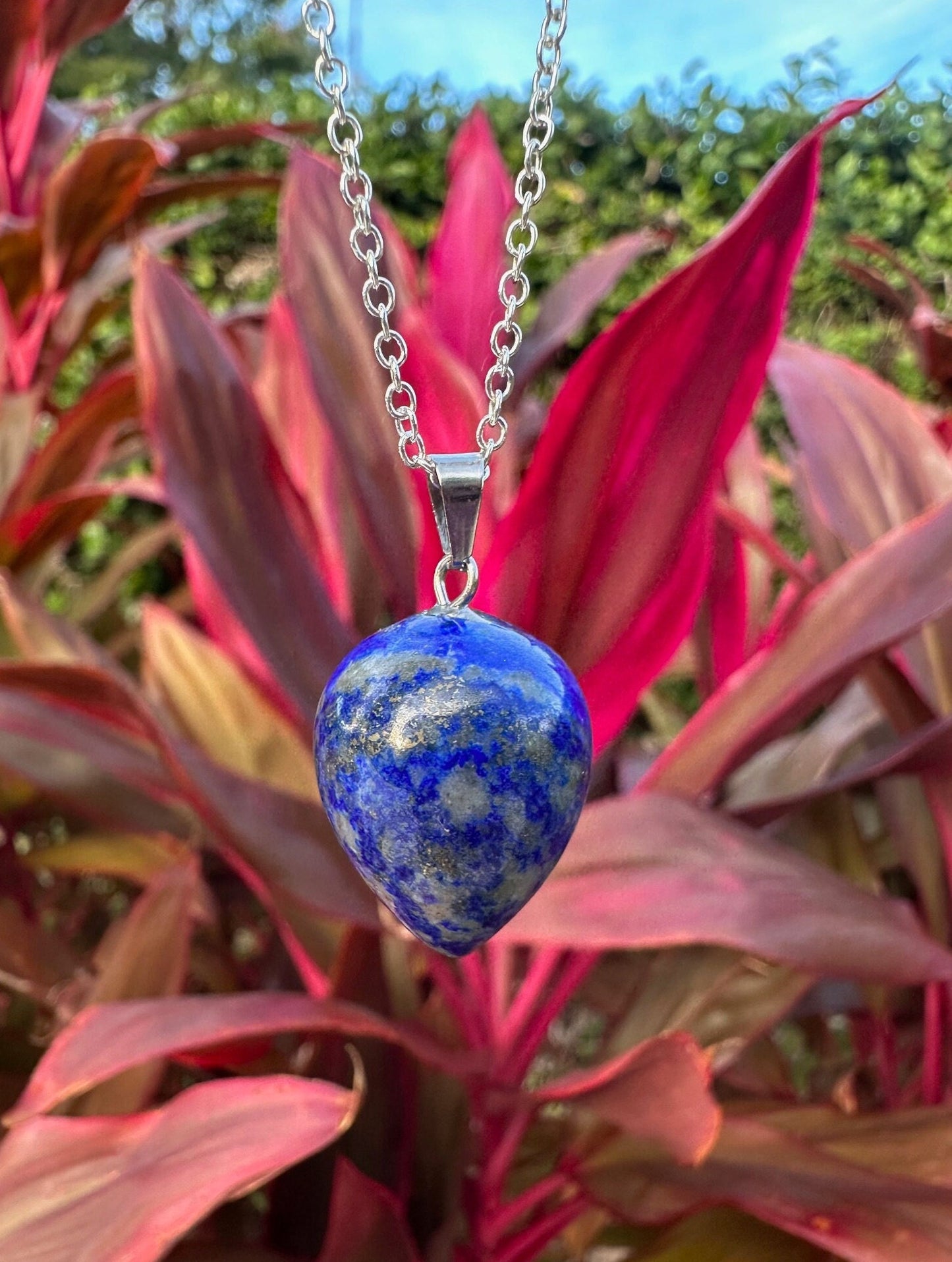 Lapis Lazuli Acorn Pendant Necklace