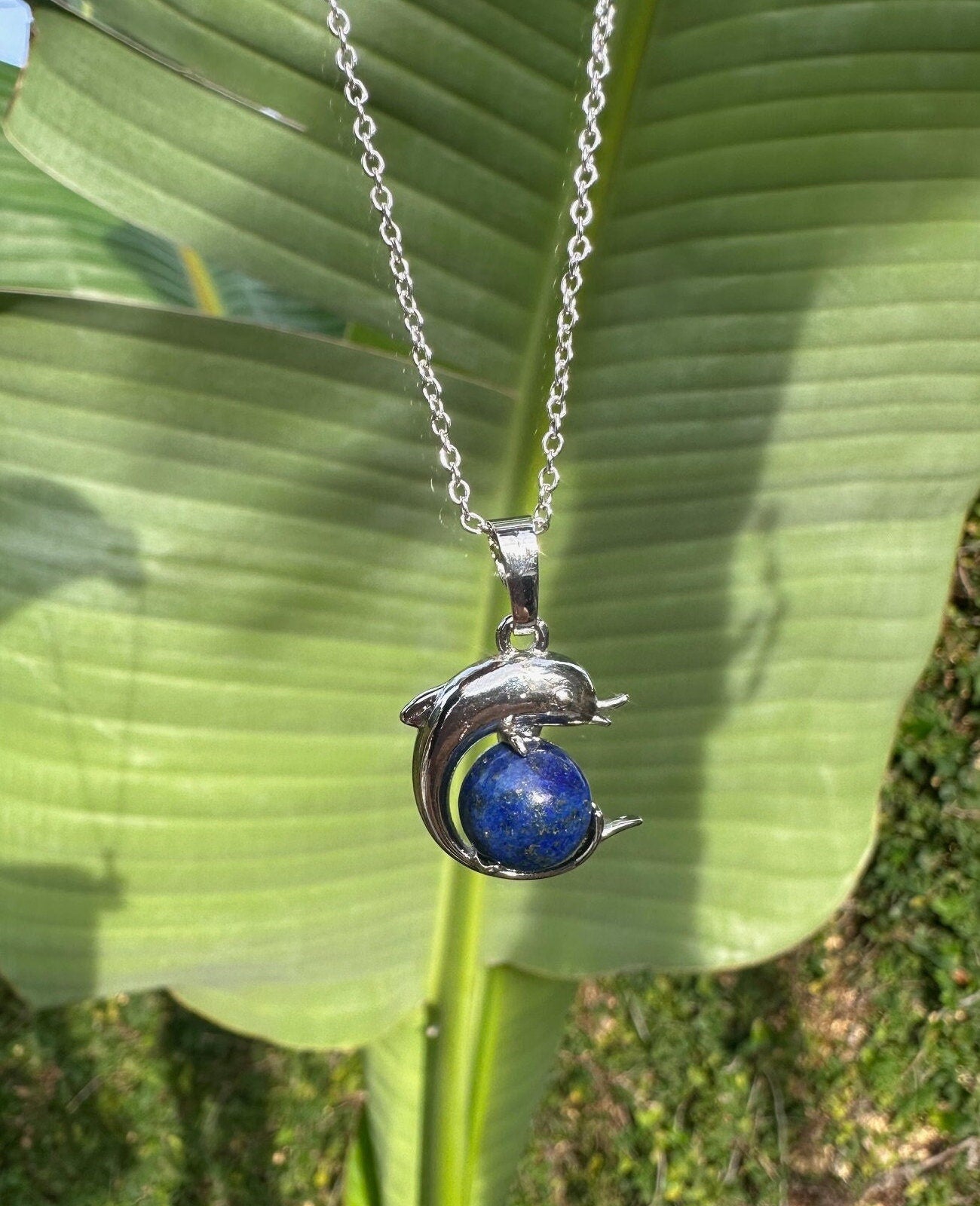 Lapis Lazuli Dolphin Necklace