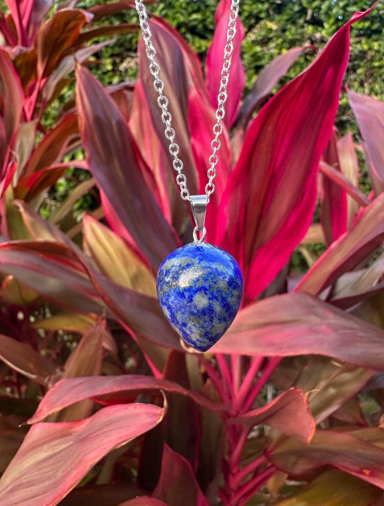 Lapis Lazuli Acorn Pendant Necklace