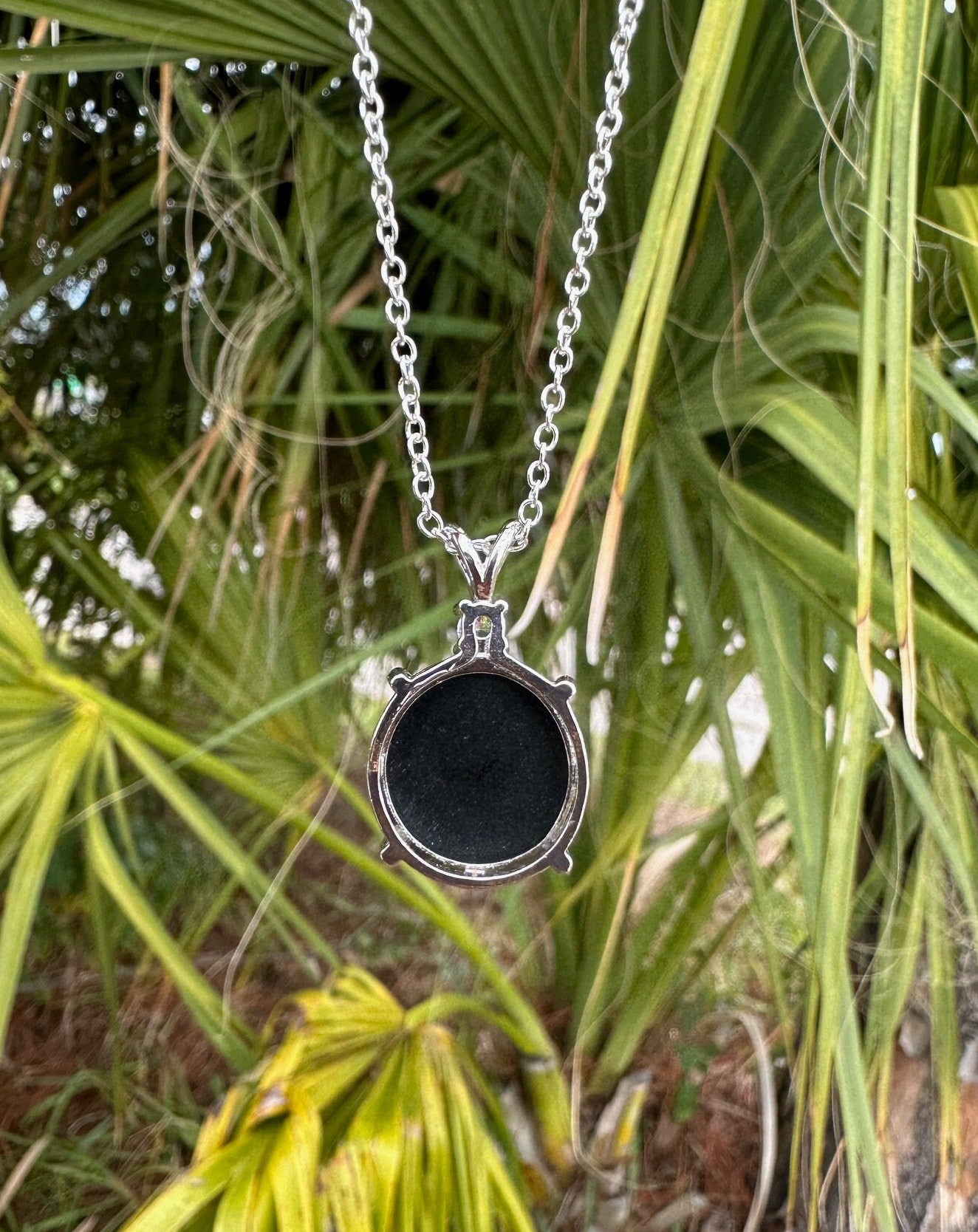 Obsidian Prism Pendant Necklace