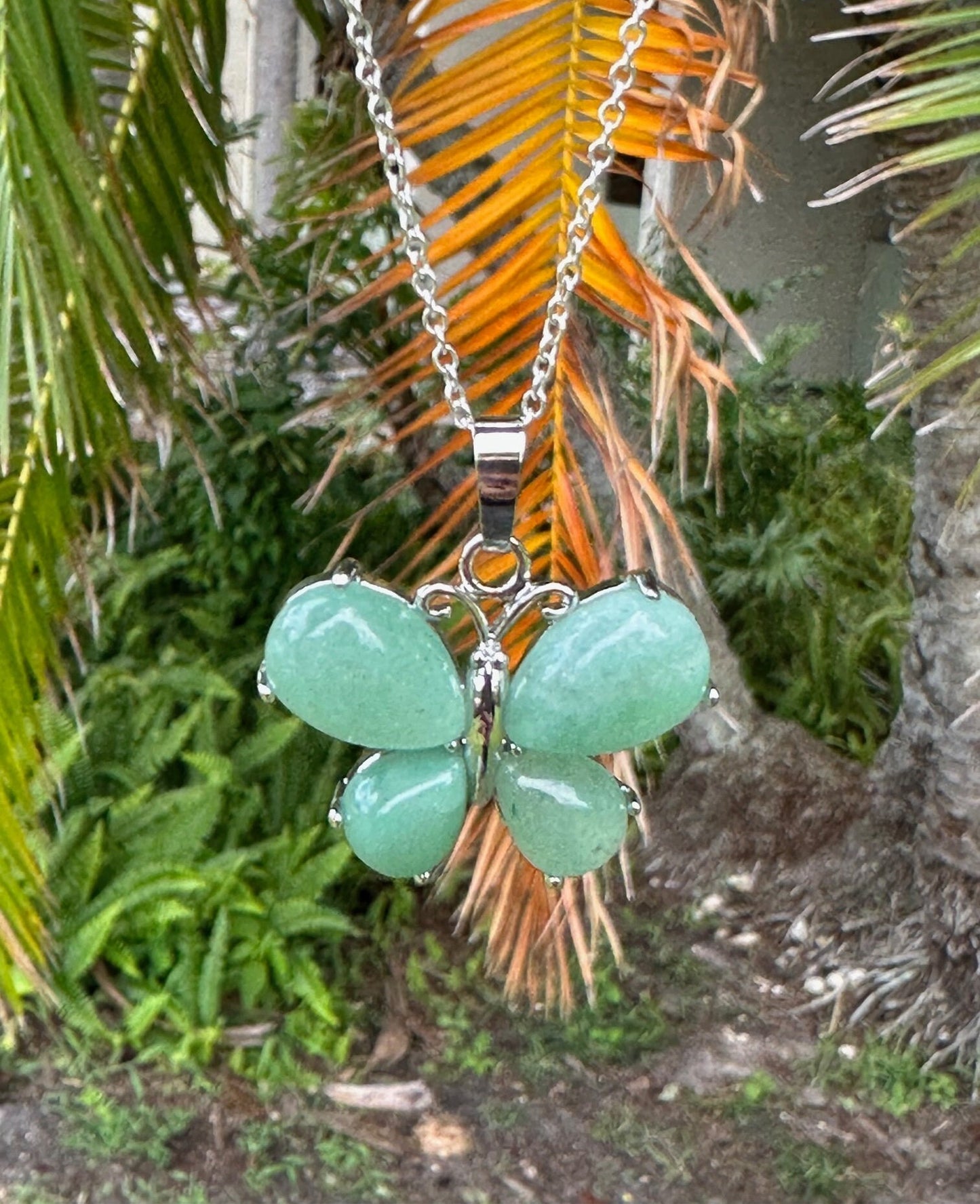 Green Aventurine Butterfly Necklace