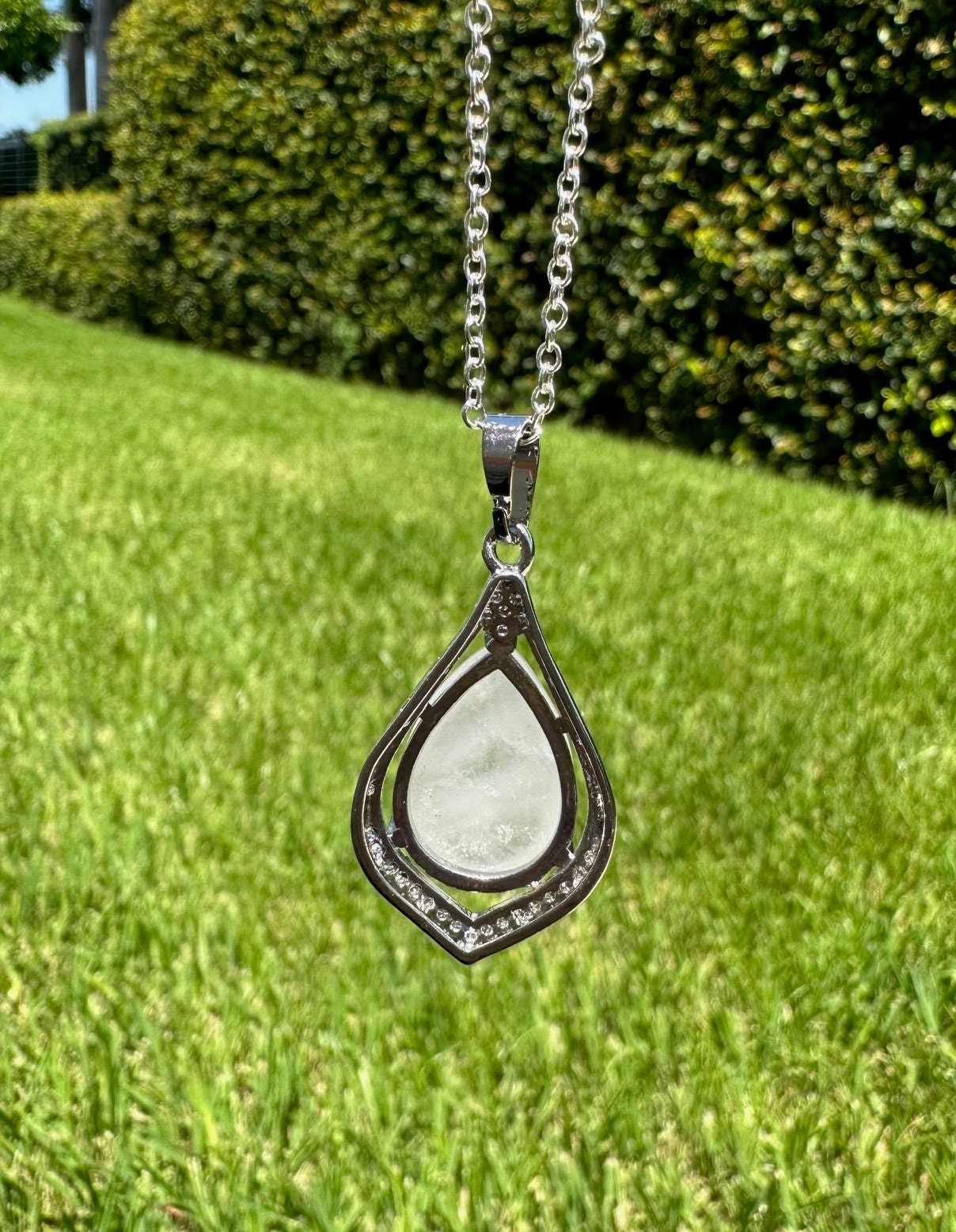 Clear Quartz Rhombus Necklace