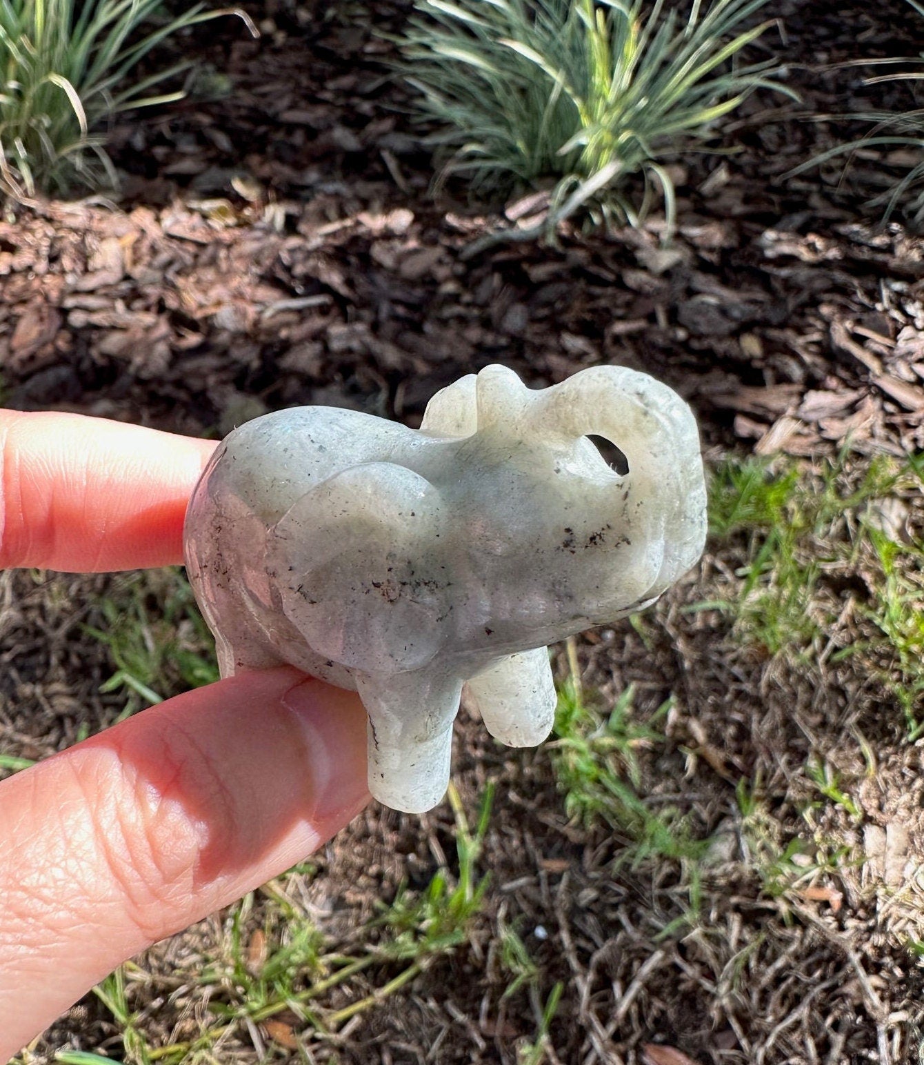 Rainbow Labradorite Elephant Figurine