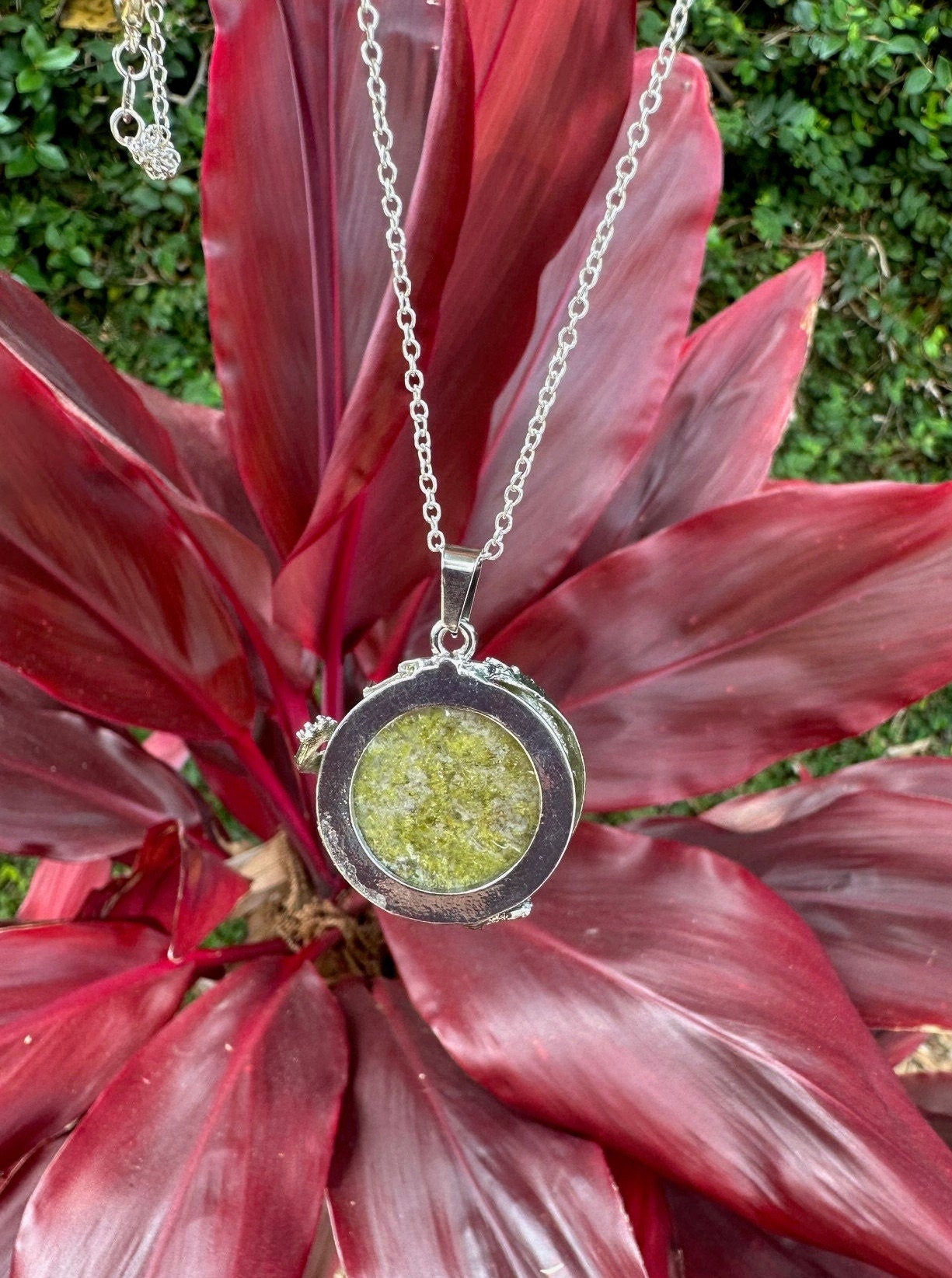 Unakite Dragon Flat Necklace