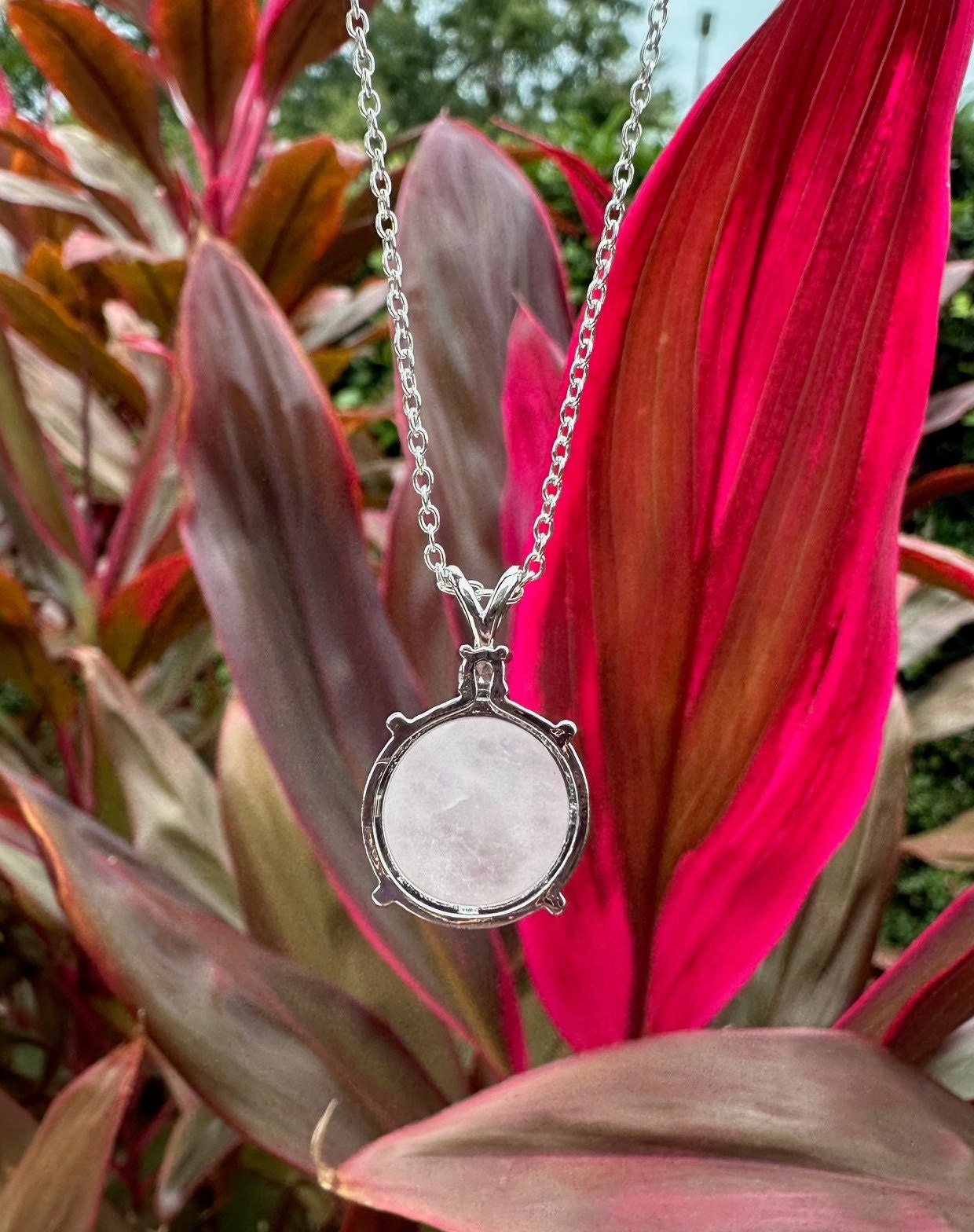 Rose Quartz Prism Pendant Necklace