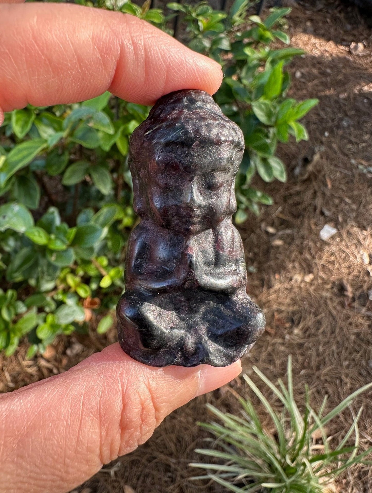 Garnet Buddha Figurine