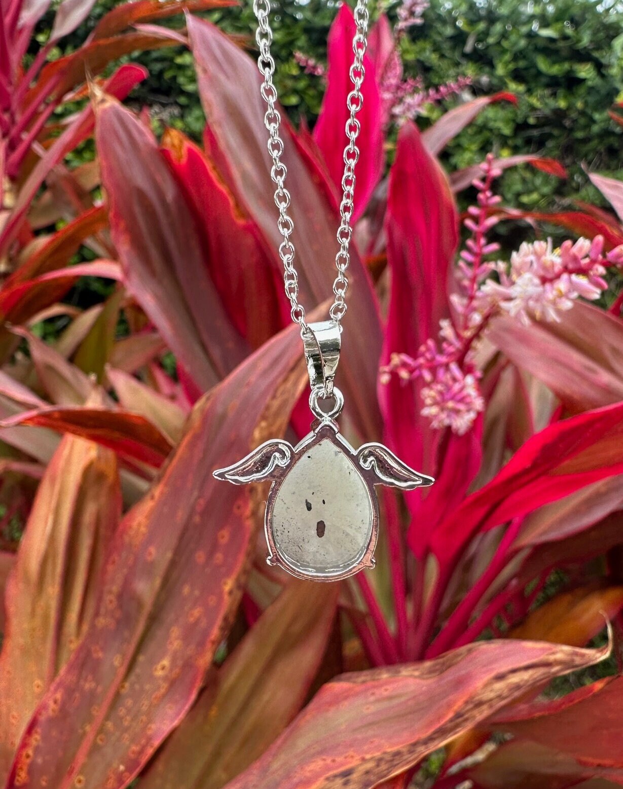 Labradorite Angelic Egg Pendant Necklace
