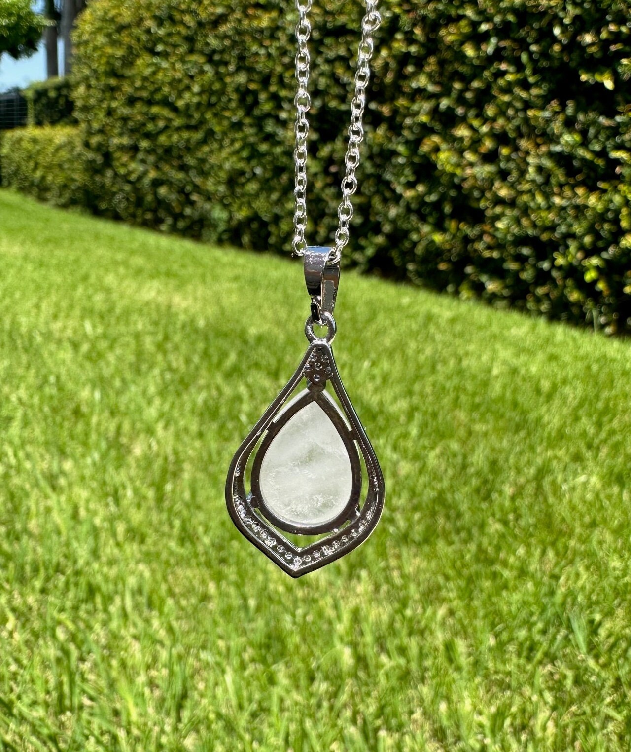 Clear Quartz Rhombus Necklace