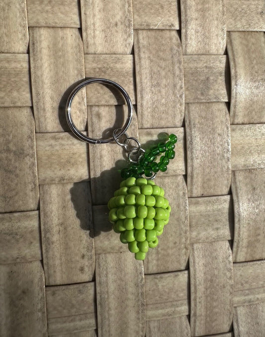Beaded Lime Fruit Keychain