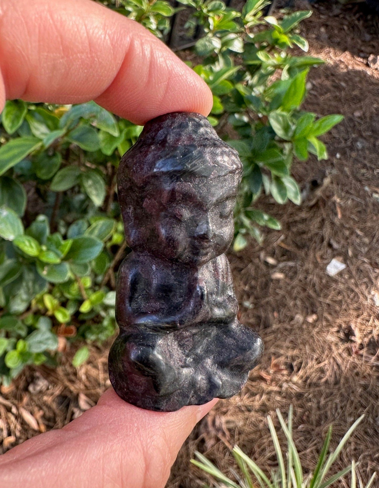 Garnet Buddha Figurine