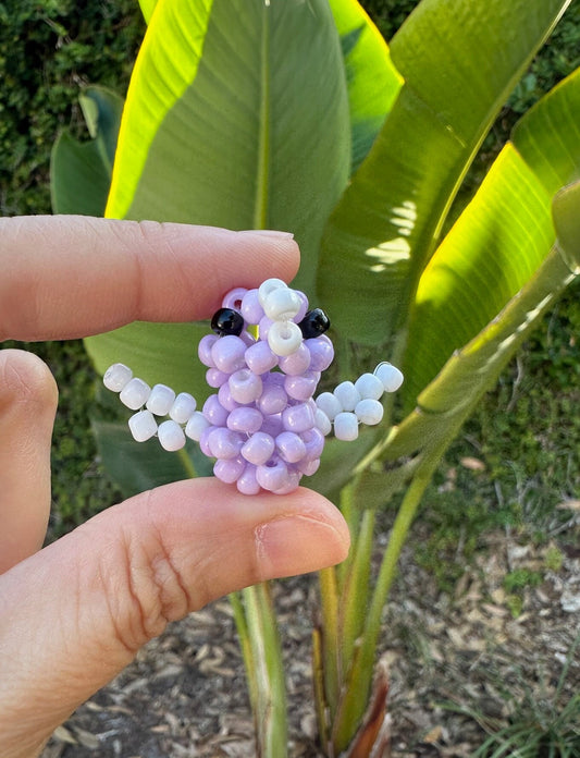 Beaded Lilac Easter Chick Figurine