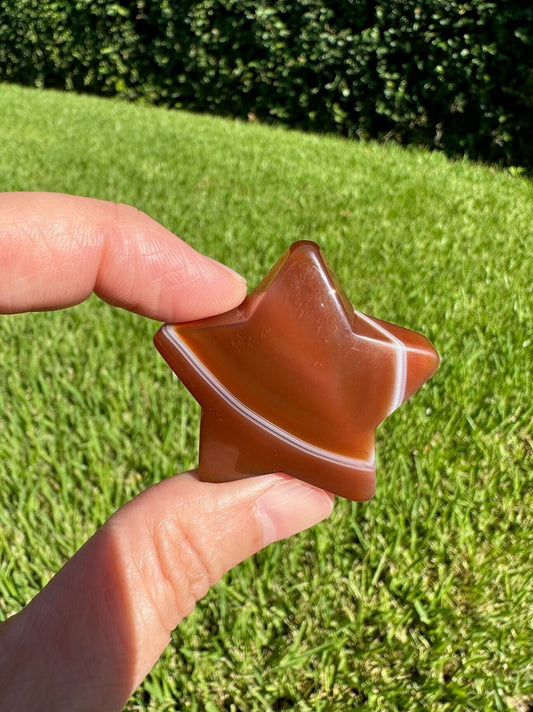 Carnelian Agate Stripes Star Figurine