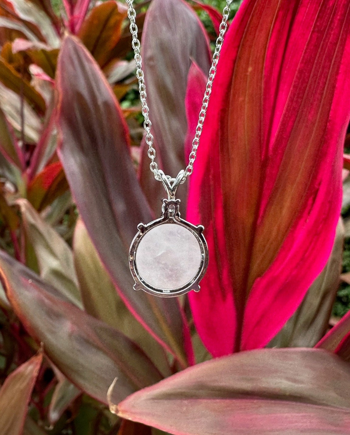 Rose Quartz Prism Pendant Necklace