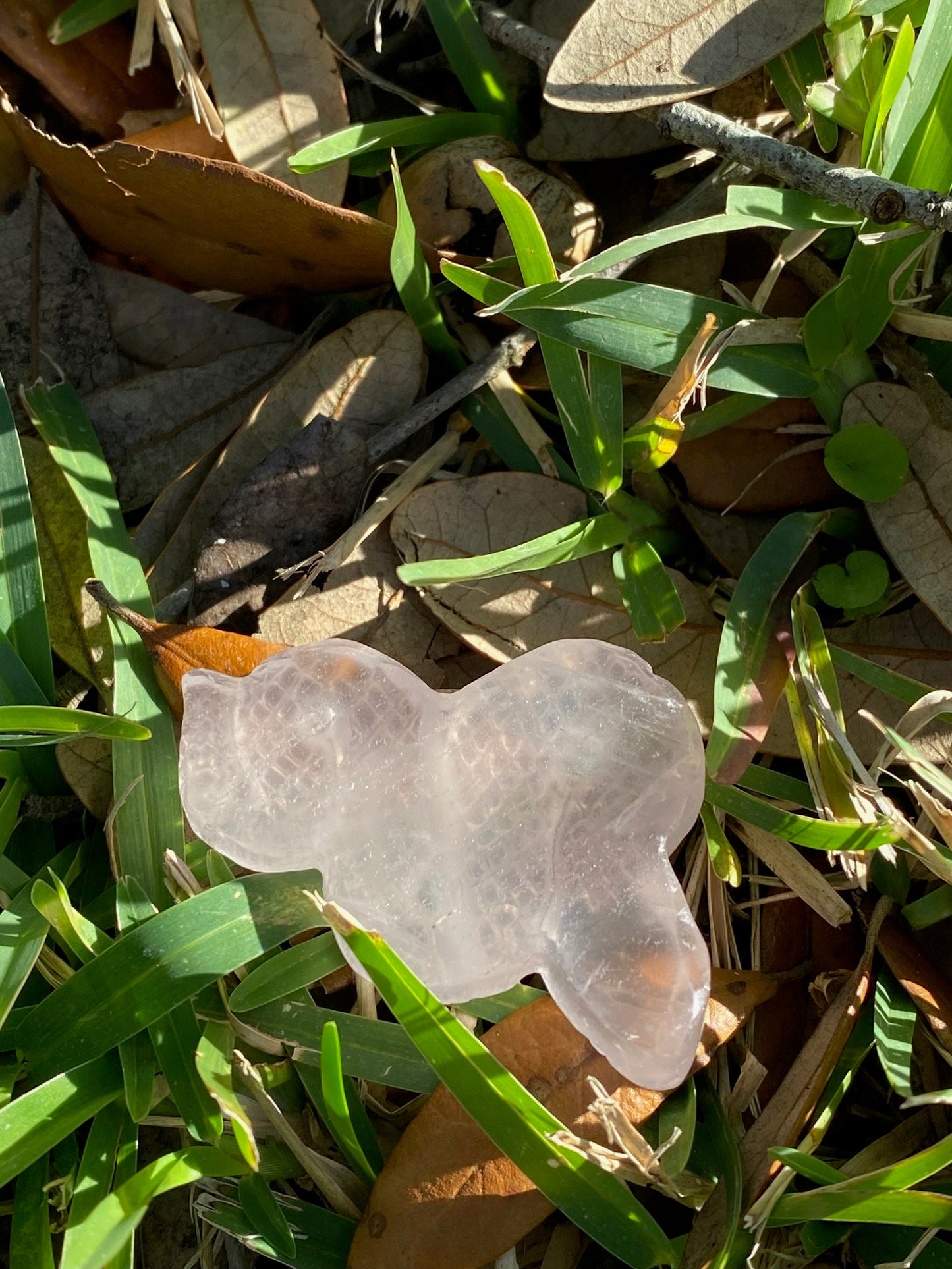 Rose Quartz Snake Figurine