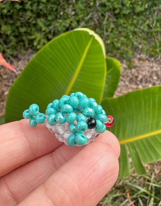 Beaded Baby Dolphin Figurine