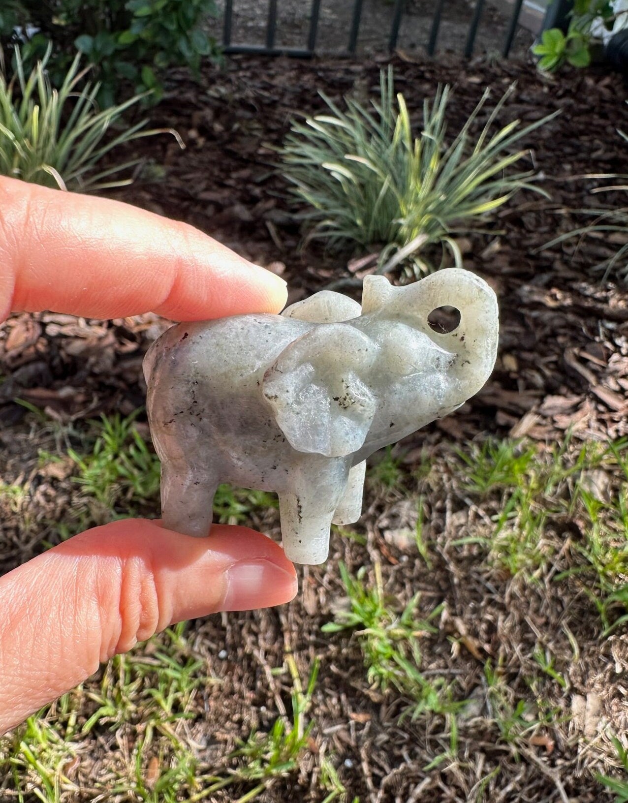 Rainbow Labradorite Elephant Figurine