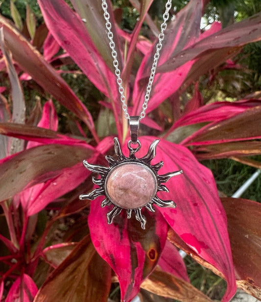 Rhodonite Sun Necklace