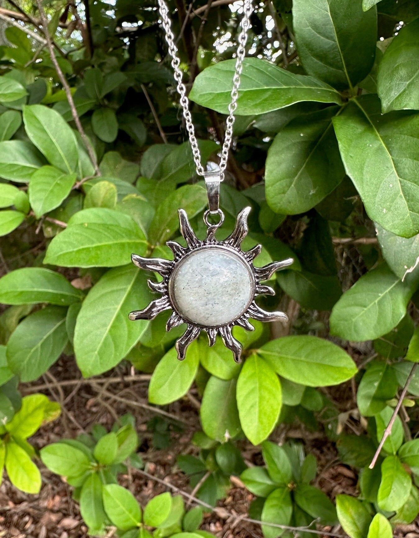 Labradorite Sun Pendant Necklace