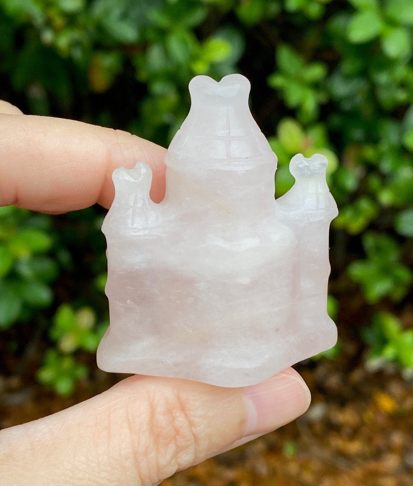 Rose Quartz Castle Figurine