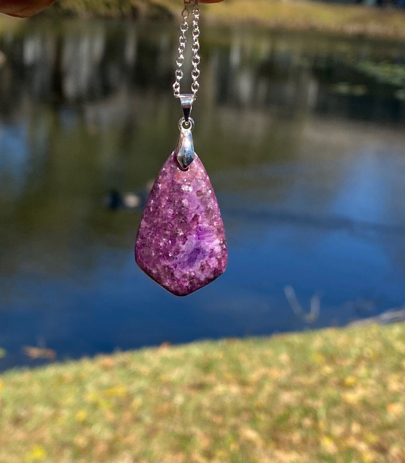 Lepidolite Pendant Necklace