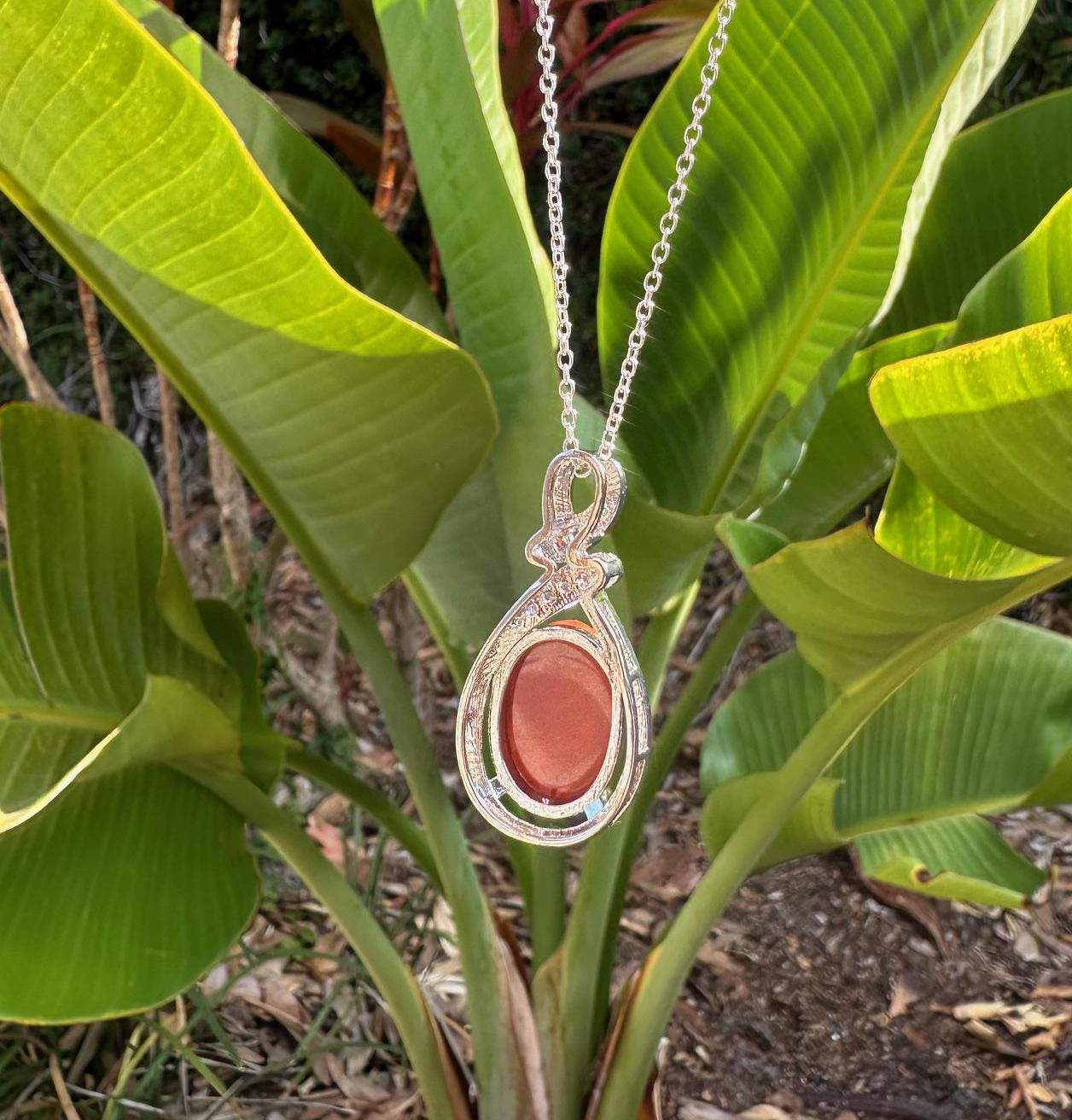 Red Jasper Swirl Pendant Necklace
