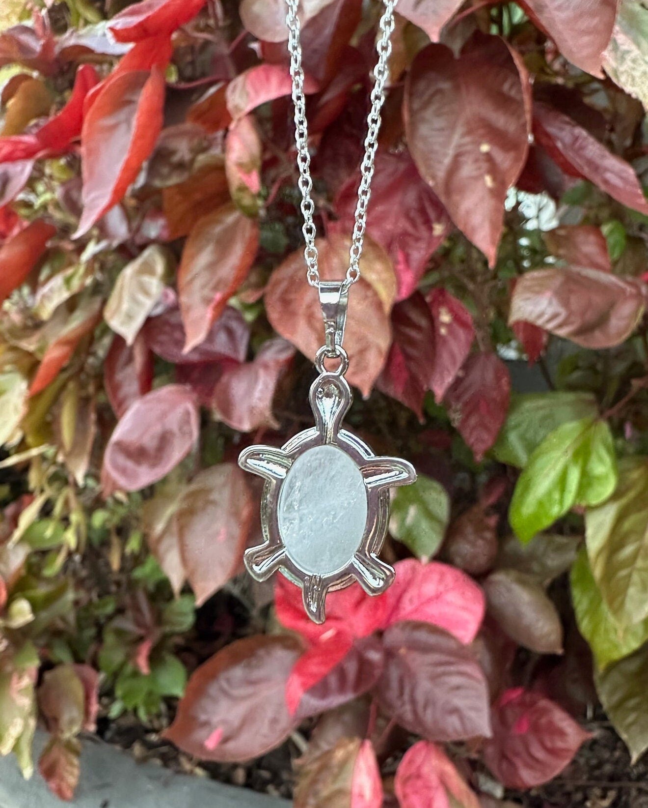 Clear Quartz Turtle Pendant Necklace