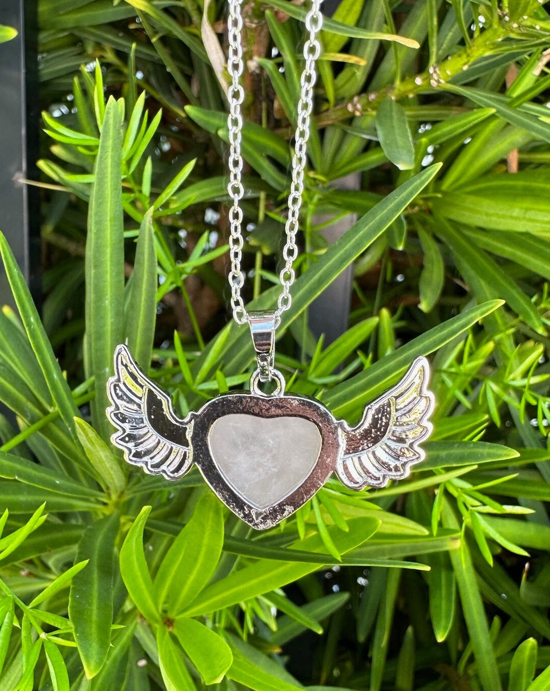Rose Quartz Wings Pendant Necklace