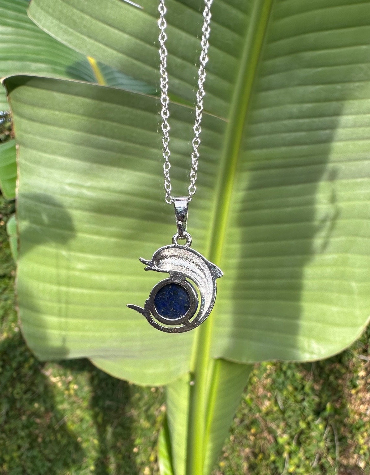 Lapis Lazuli Dolphin Necklace