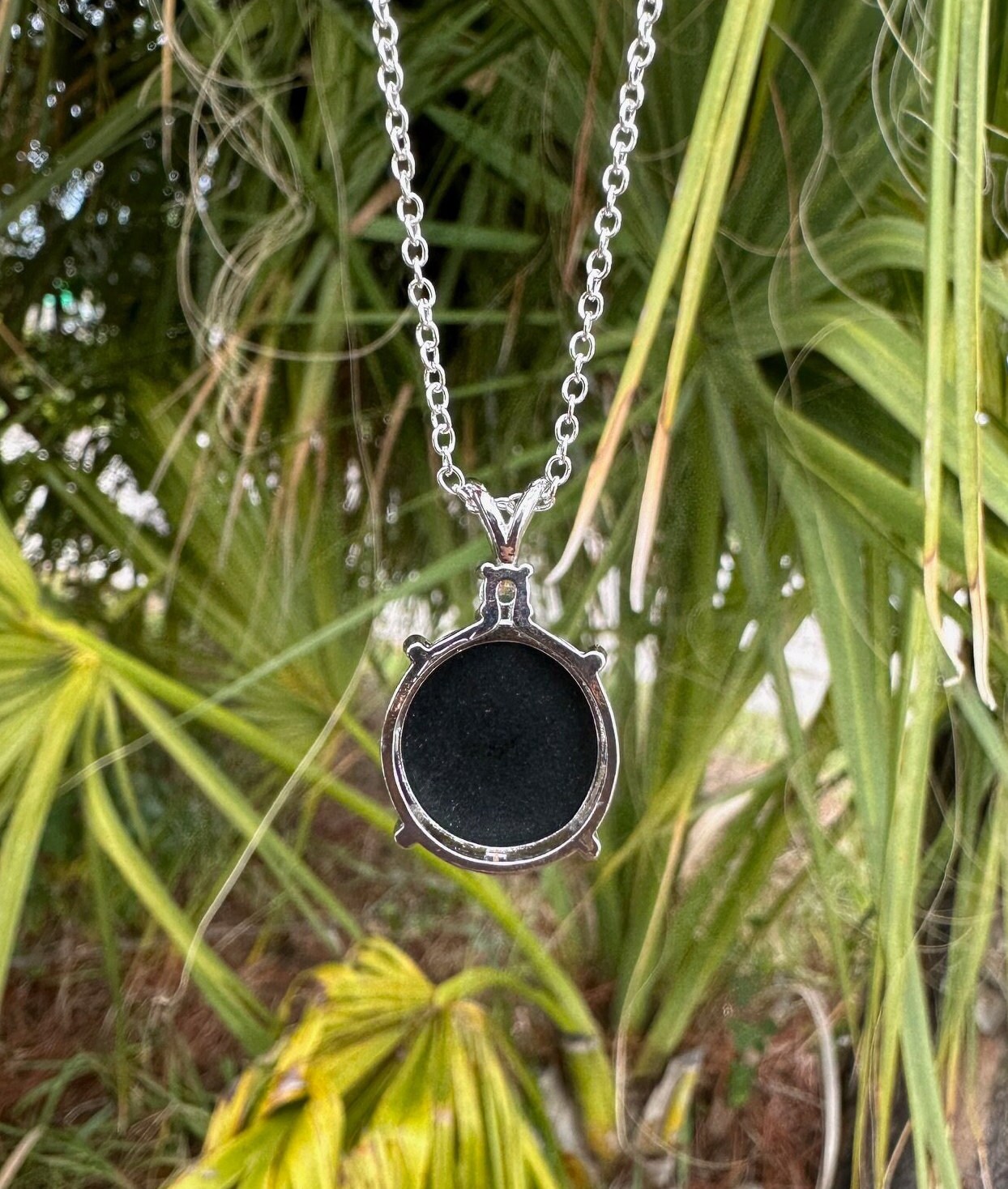 Obsidian Prism Pendant Necklace