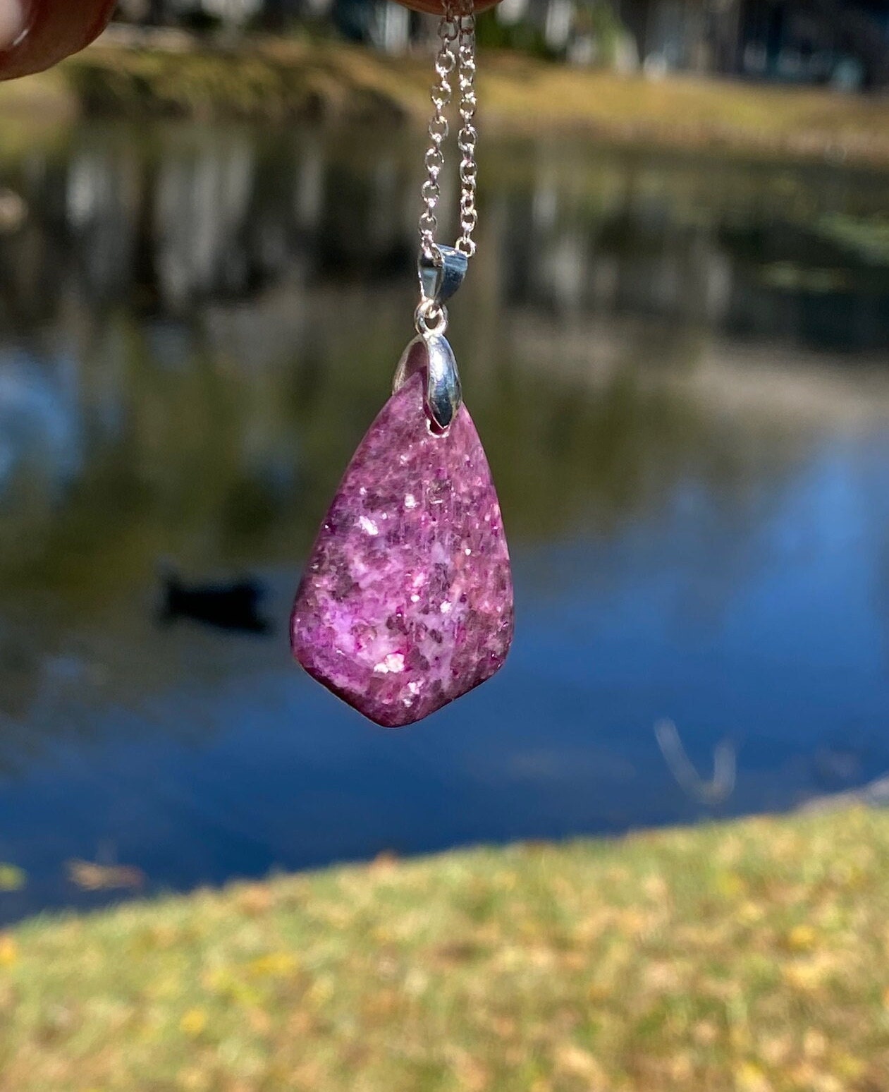 Lepidolite Pendant Necklace