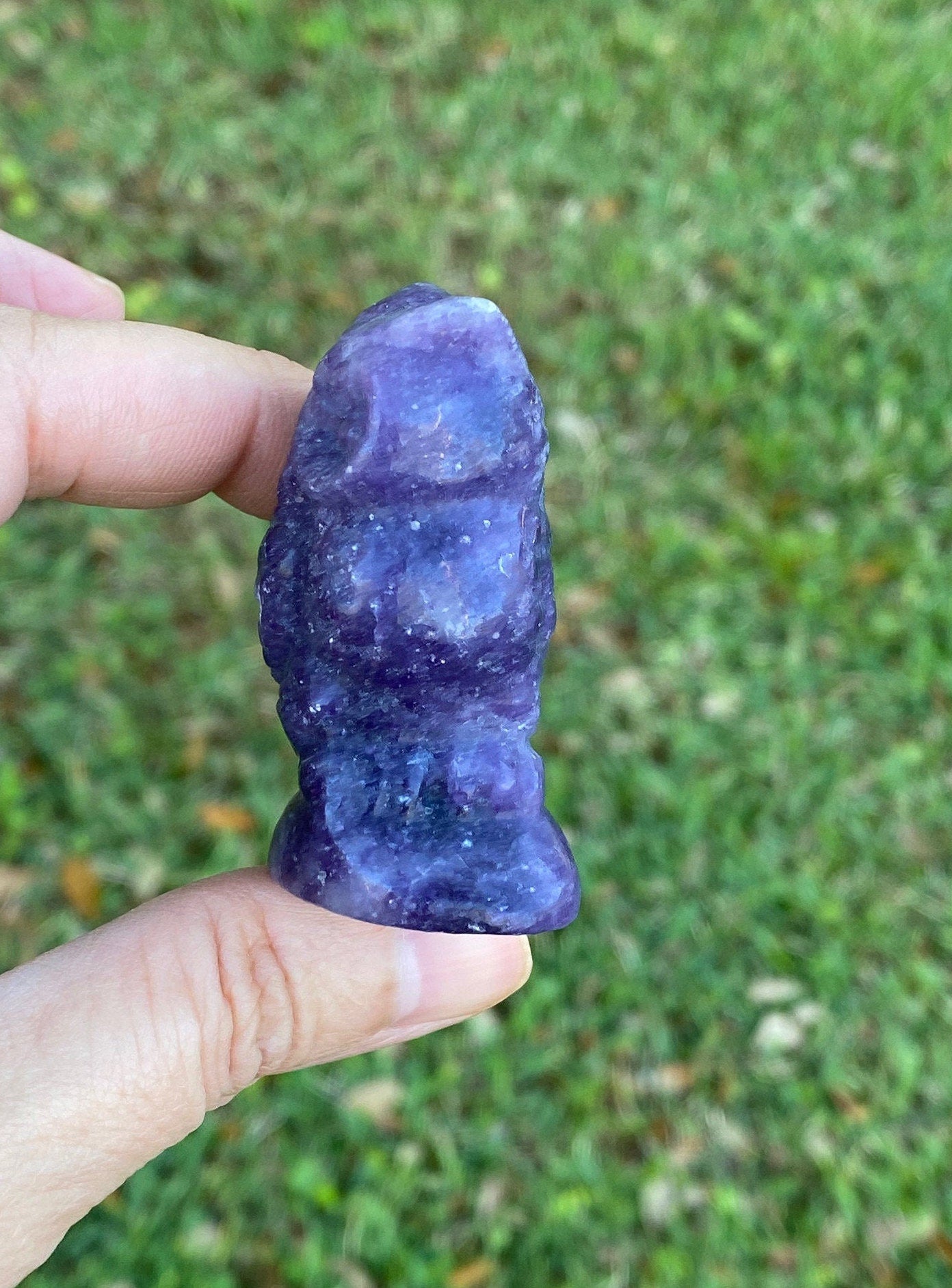 Lepidolite Owl Figurine