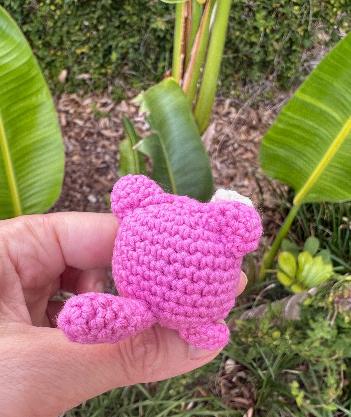 Crochet Pink Kitten Figurine