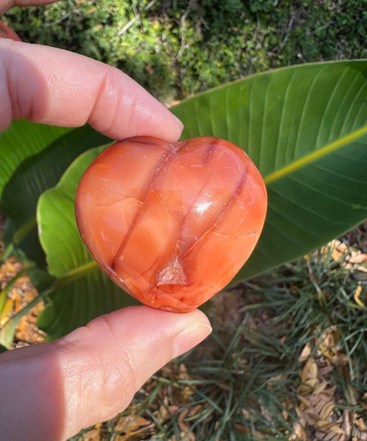 Carnelian Agate Heart Decor Item