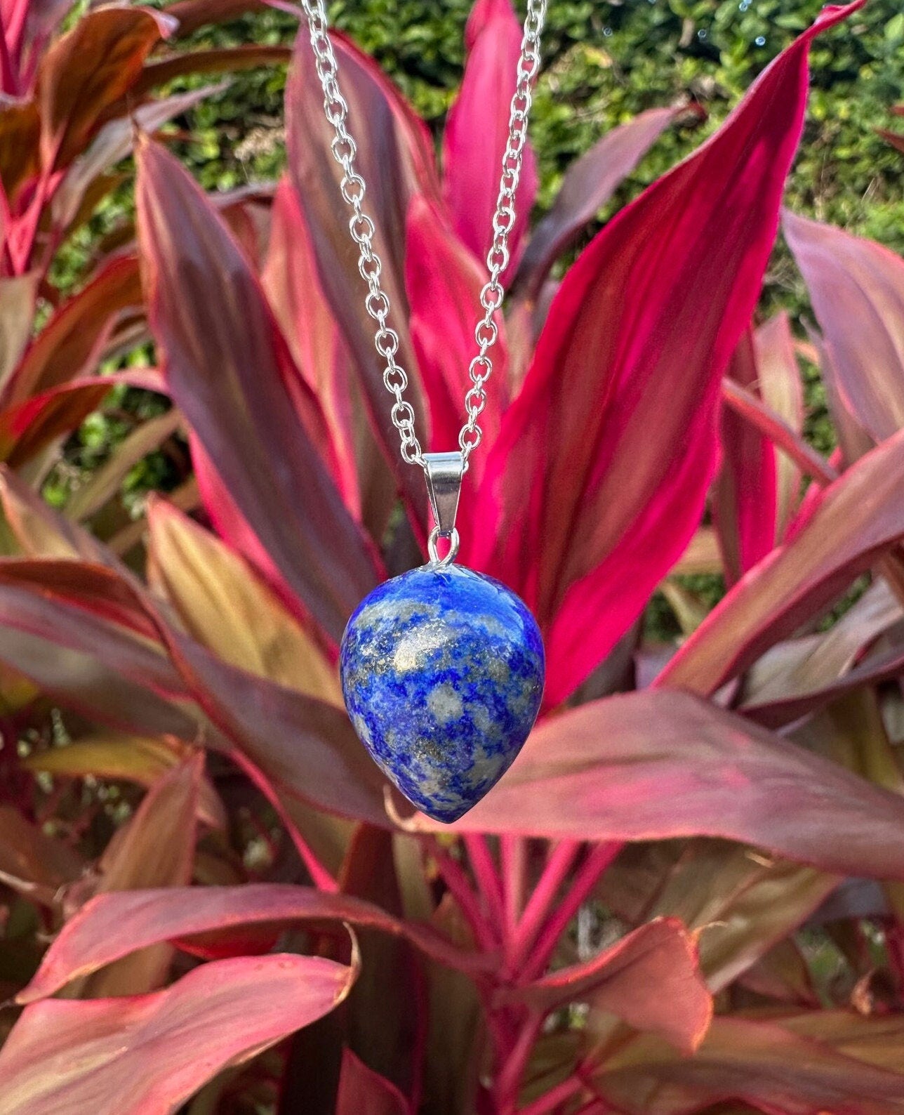 Lapis Lazuli Acorn Pendant Necklace