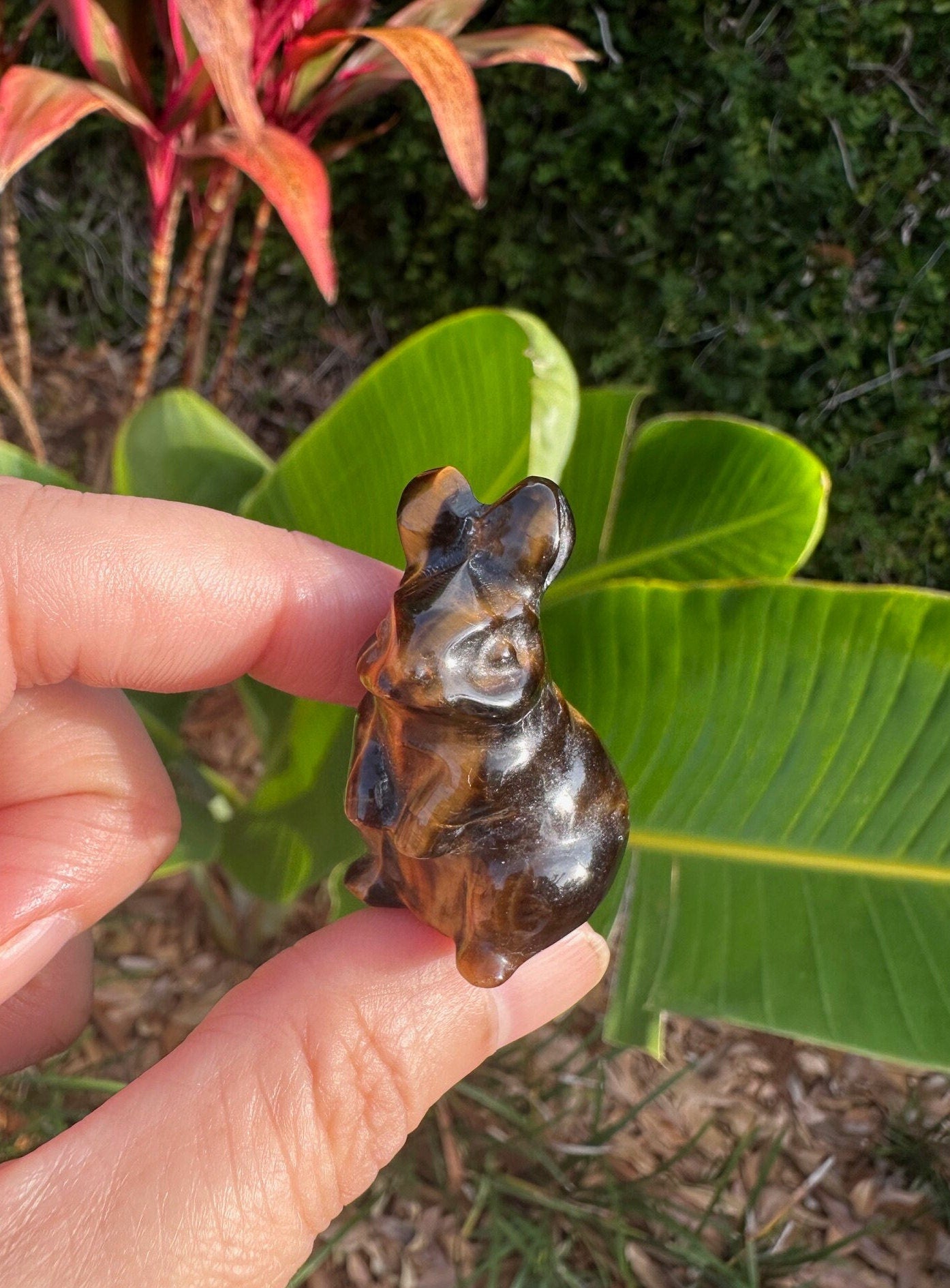 Tiger Eye Rabbit Figurine