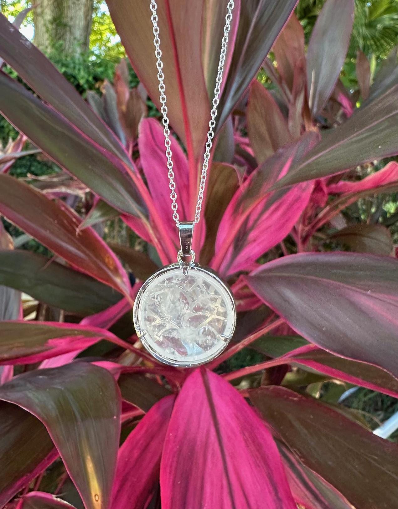 Clear Quartz Owl Necklace