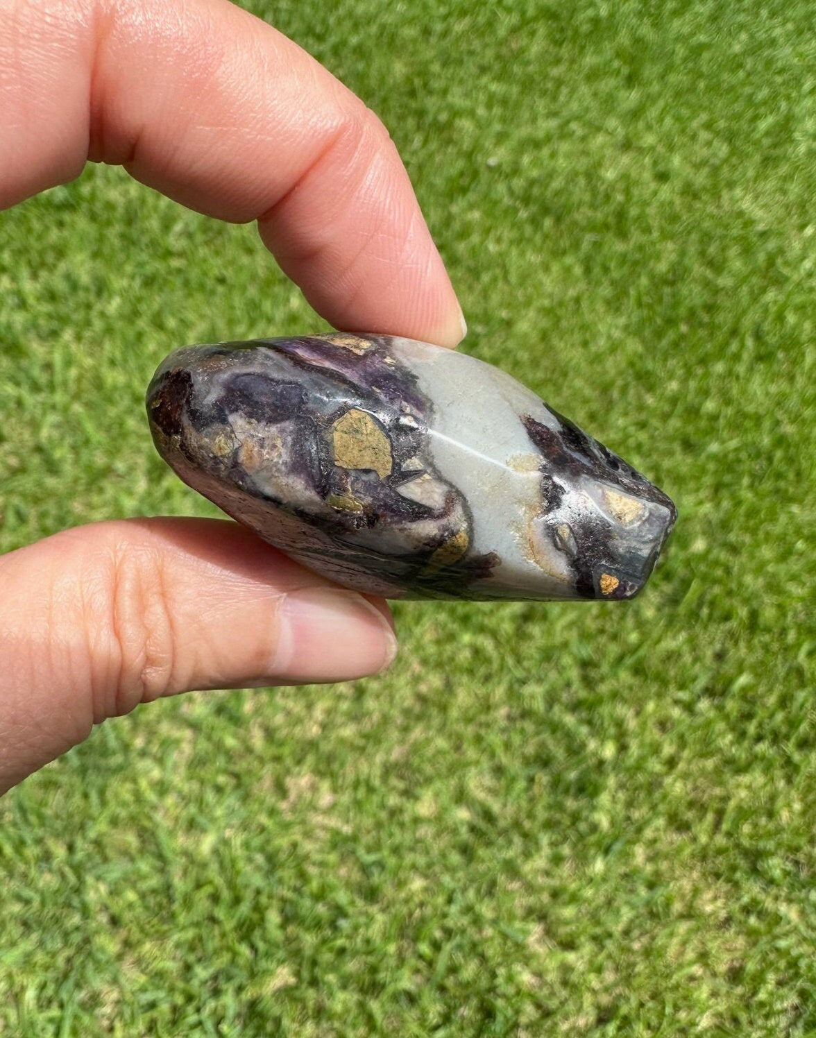 Charoite Heart Carving