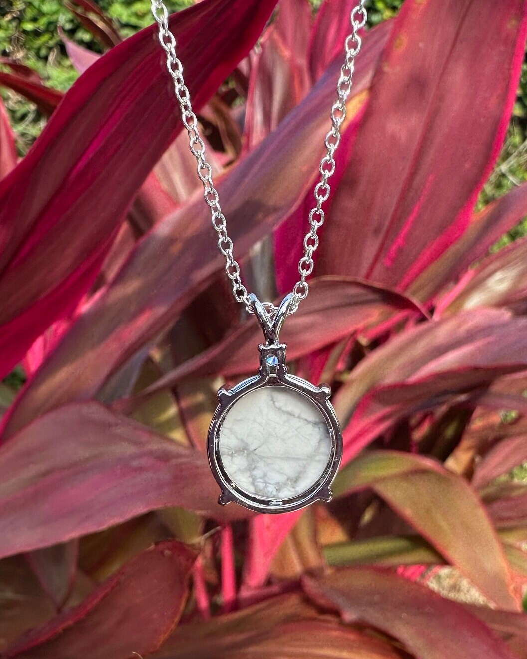 Howlite Prism Pendant Necklace