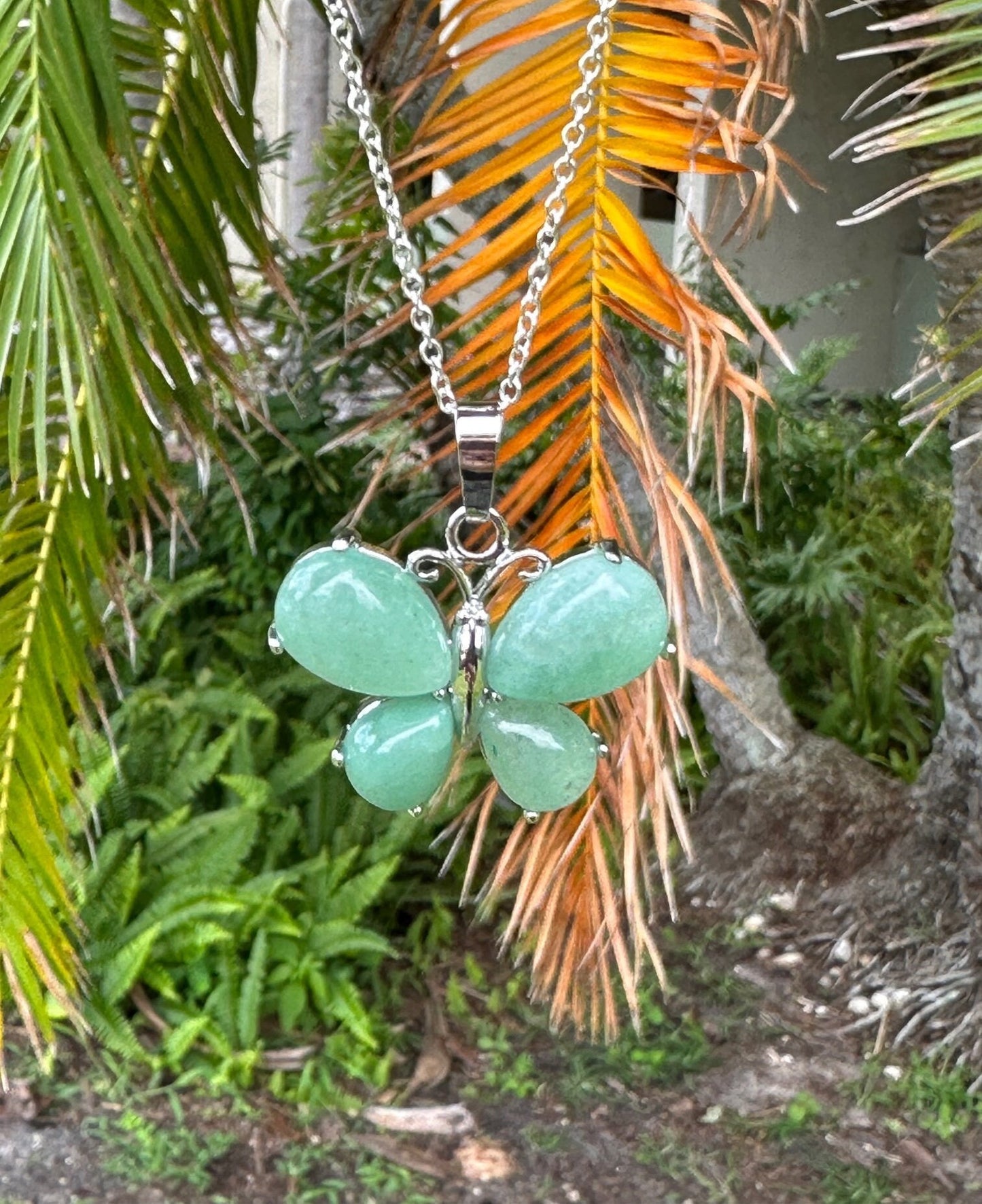 Green Aventurine Butterfly Necklace