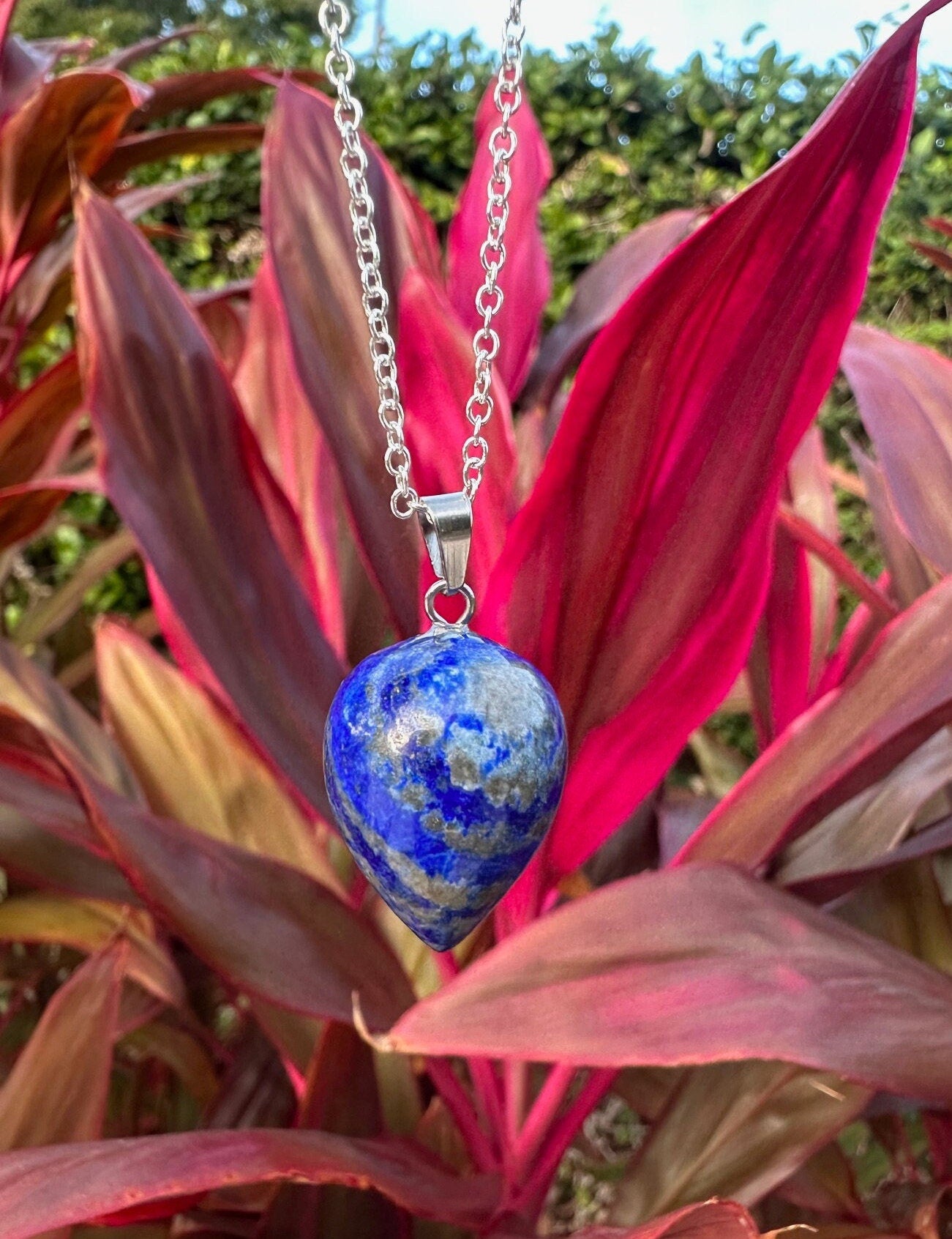 Lapis Lazuli Acorn Pendant Necklace