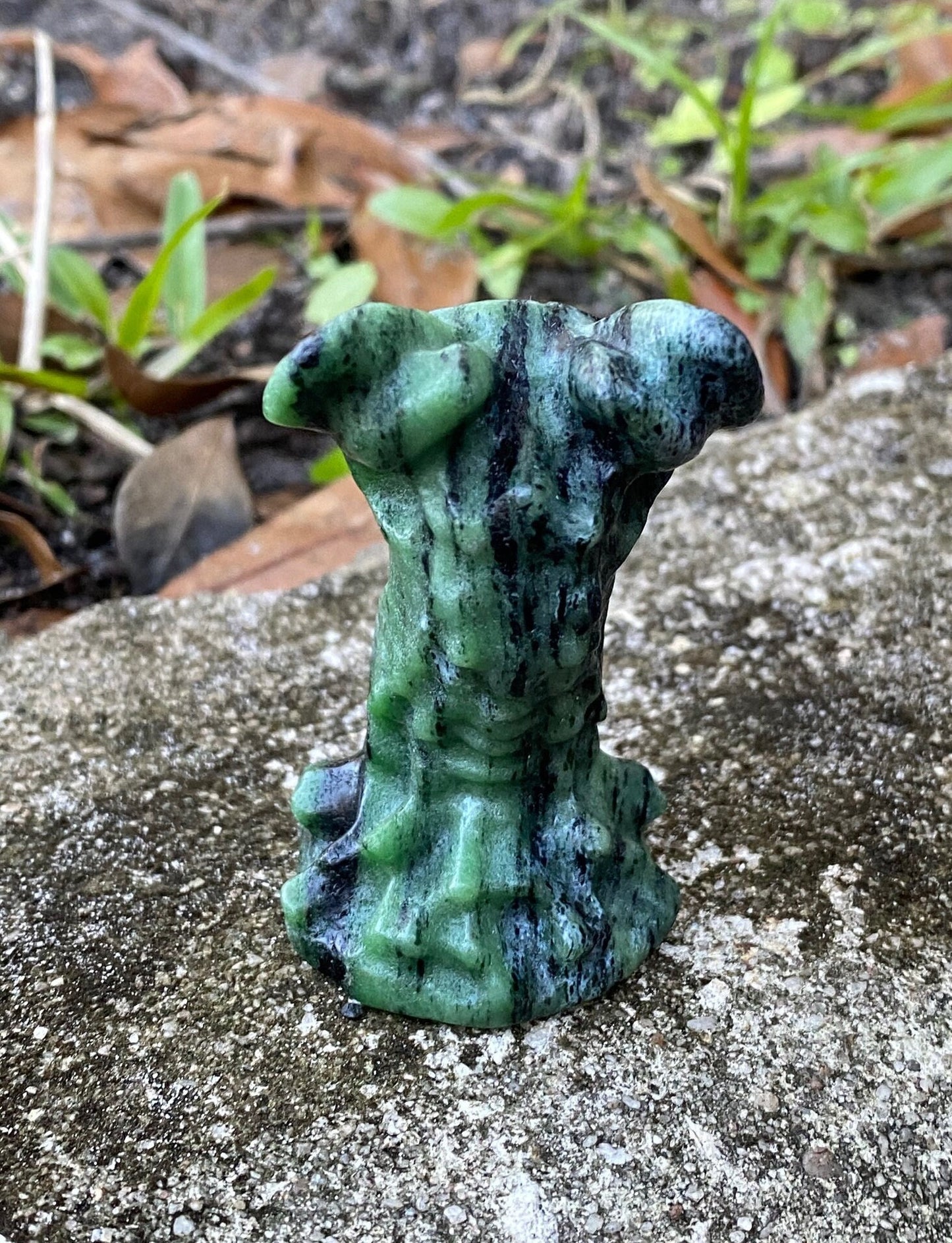 Zoisite Dragon Head Figurine