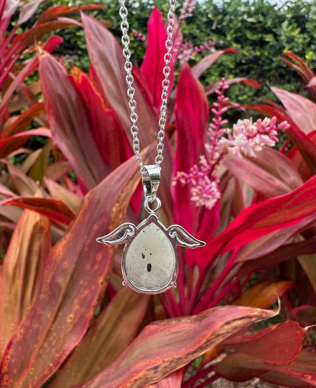 Labradorite Angelic Egg Pendant Necklace