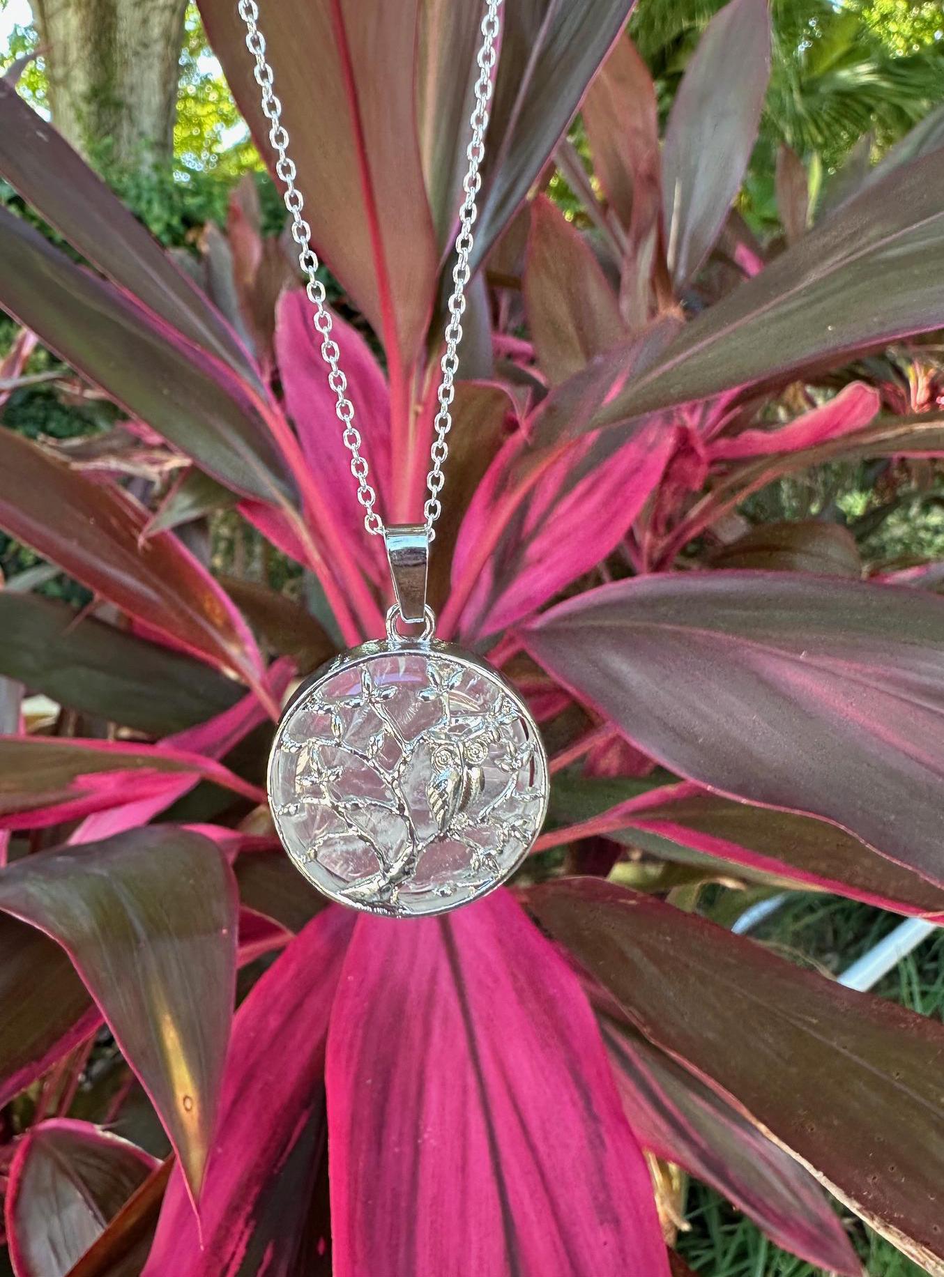 Clear Quartz Owl Necklace