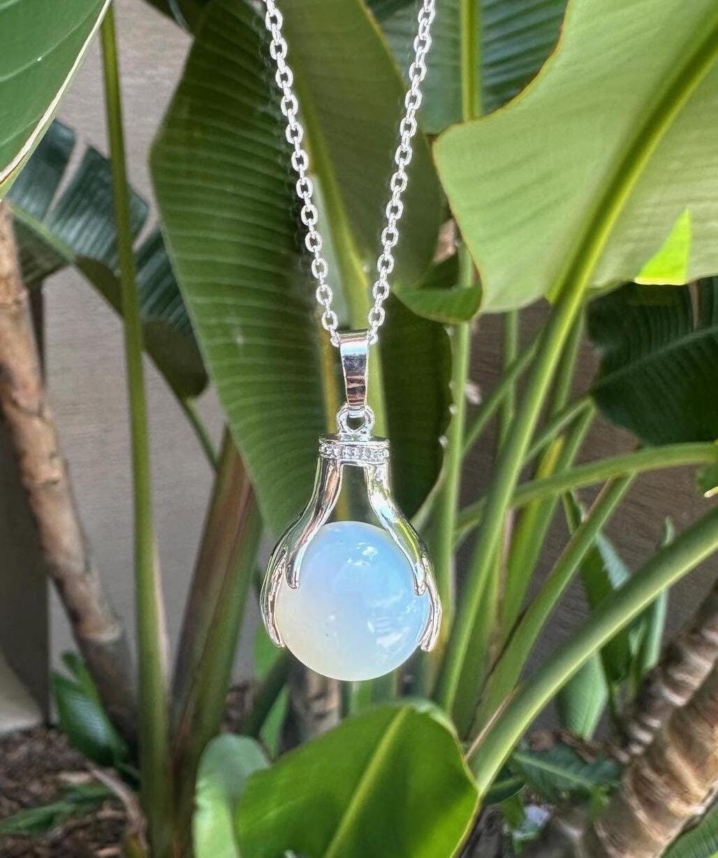 Opalite Hands Pendant Necklace