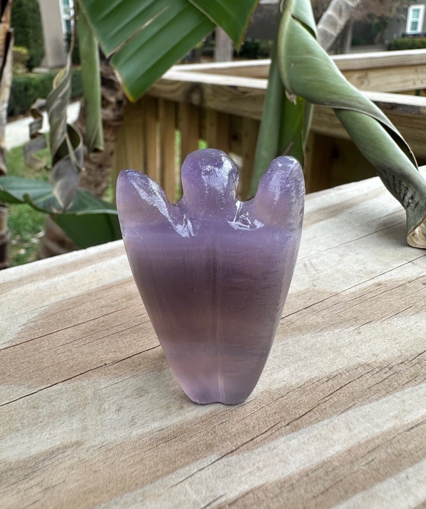 Purple Fluorite Angel Figurine