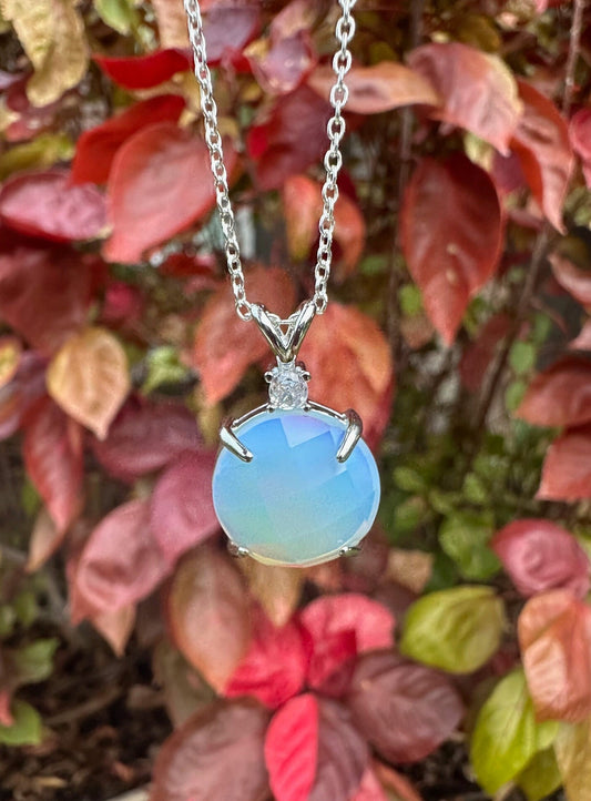 Opalite Prism Pendant Necklace