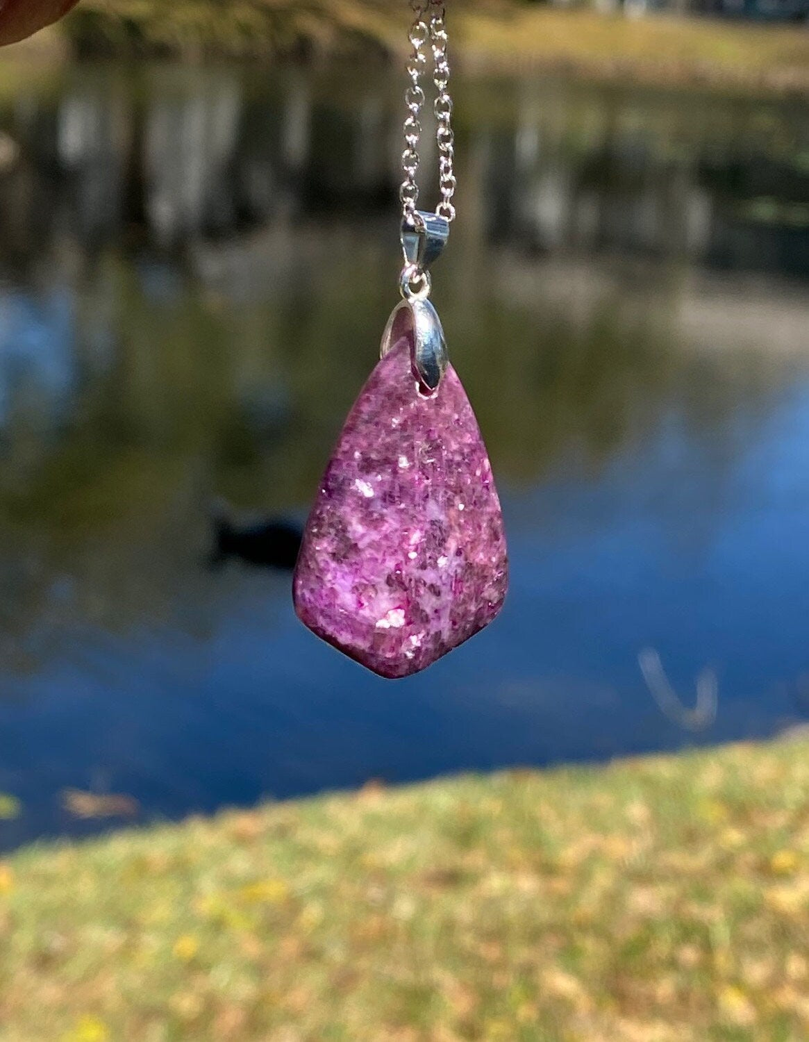 Lepidolite Pendant Necklace