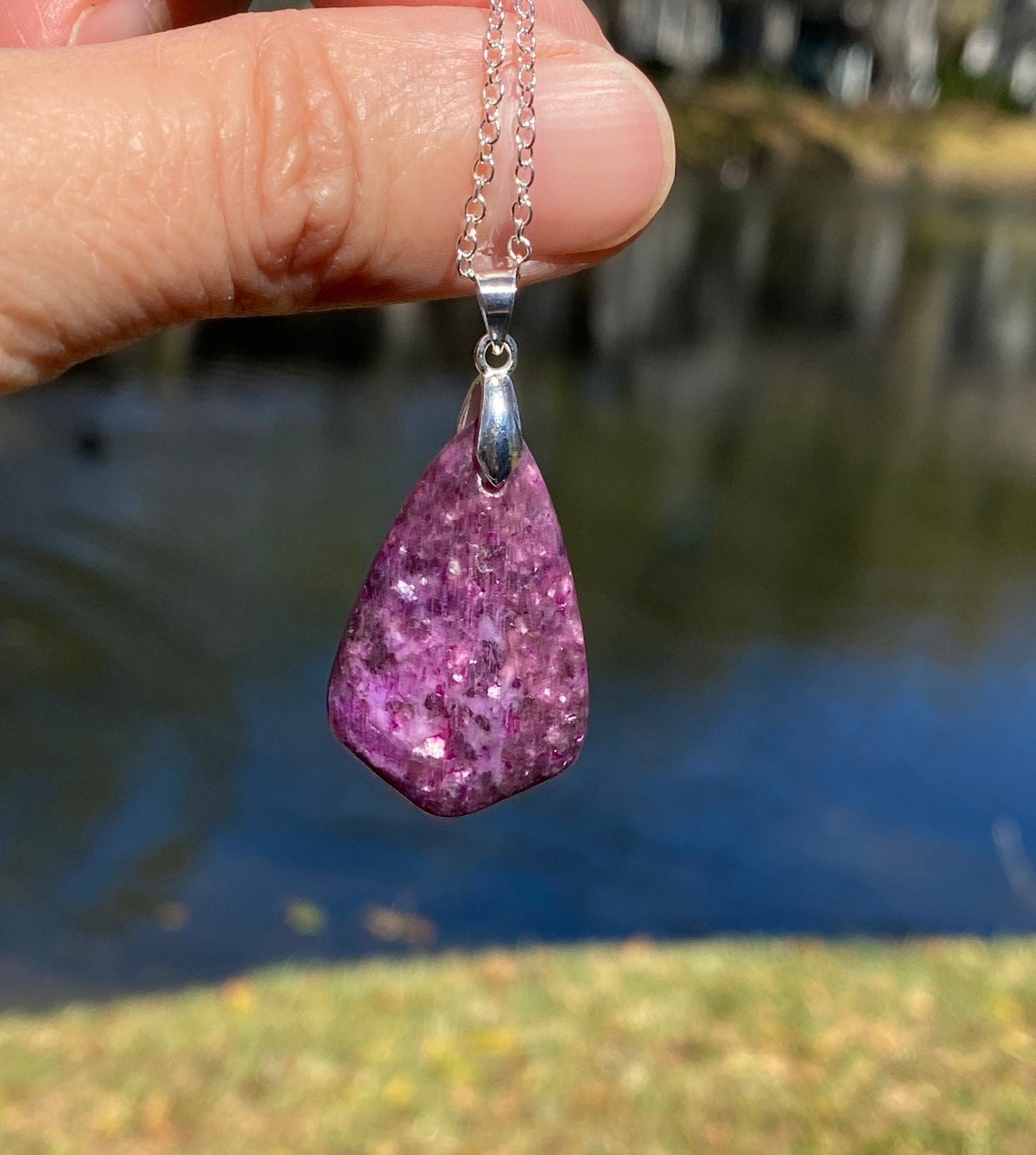 Lepidolite Pendant Necklace